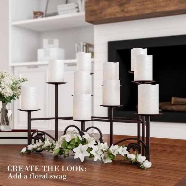 Handcrafted Iron Candle Candelabra J4192