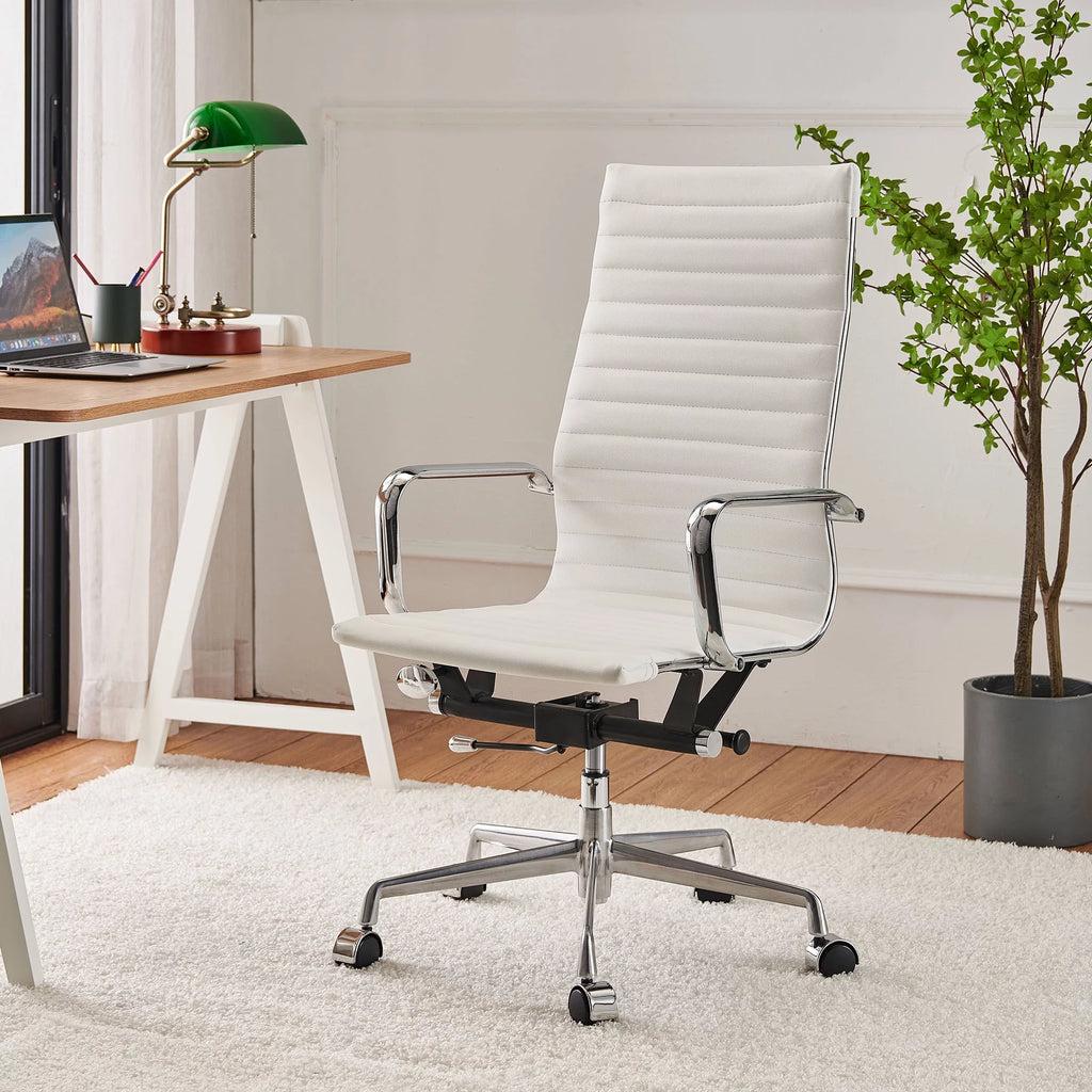Black Adjustable Vegan Leather Executive Office Chair E60495