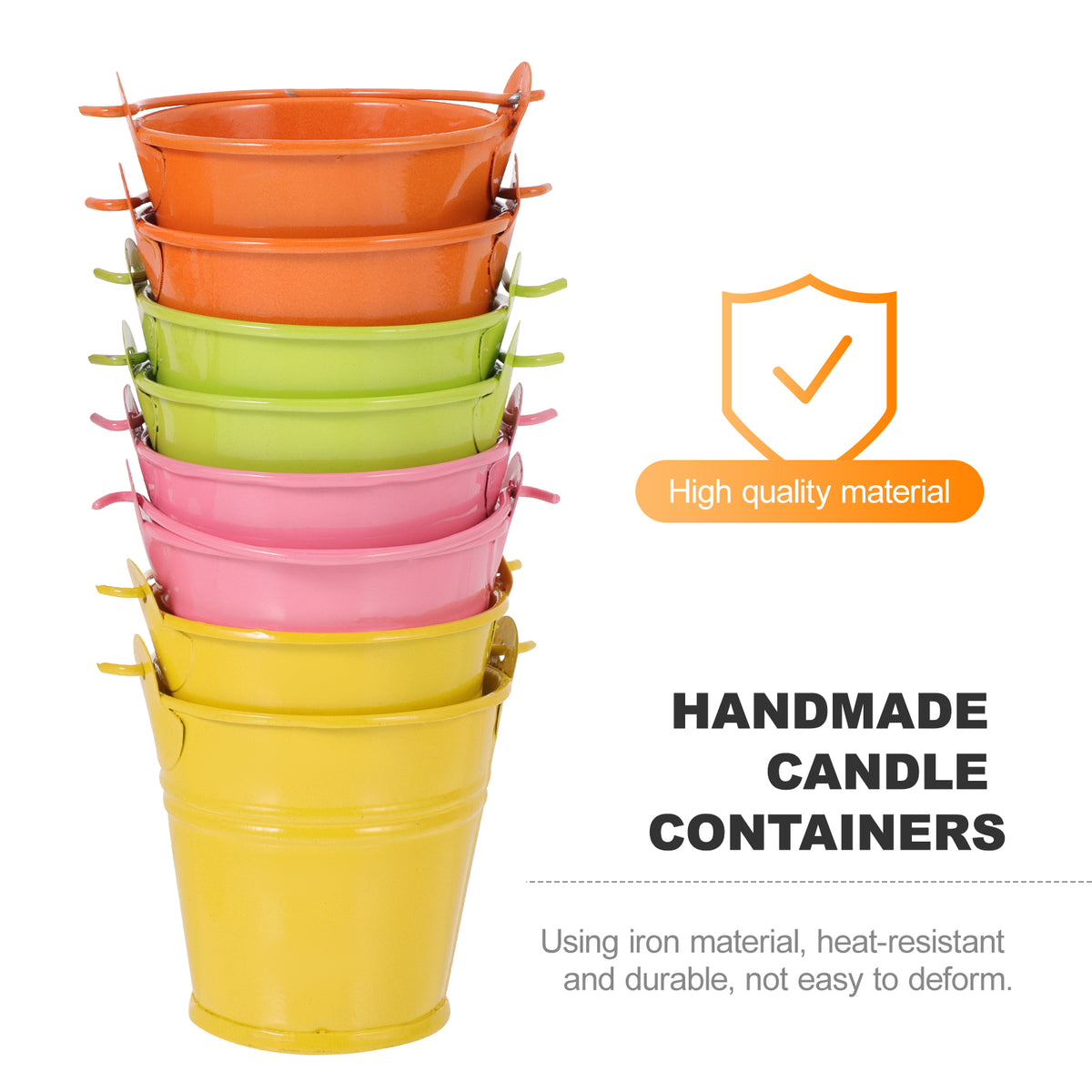 16 Pcs Iron Mini Tin Bucket Z320