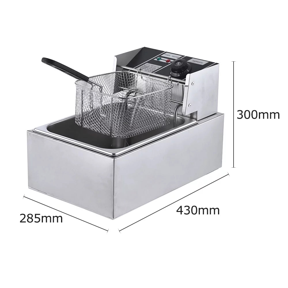6L 2500W Stainless Steel Electric Fryer S799308