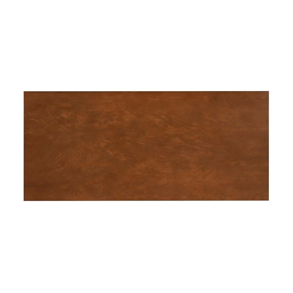 Mid-Century Wood/Metal Office Desk in Walnut Brown J641