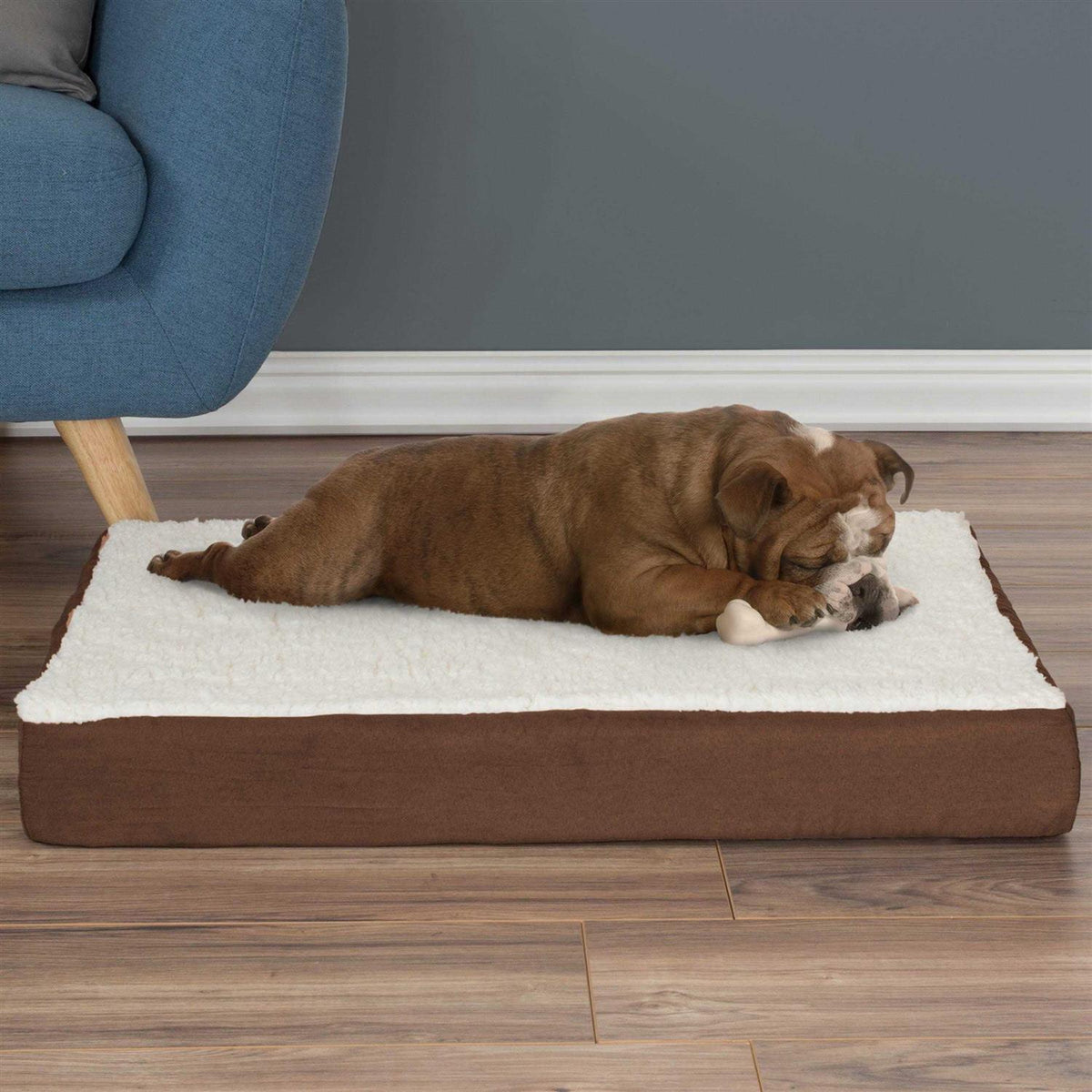 Sherpa Dog Bed with Memory Foam Cover F684