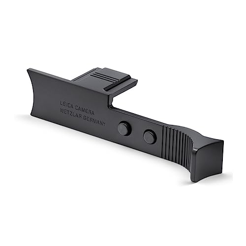 Aluminum Black Anodized Thumb Support with Hotshoe Cover, Soft Release Button, Lens Hood, Round and Lens Cap O422
