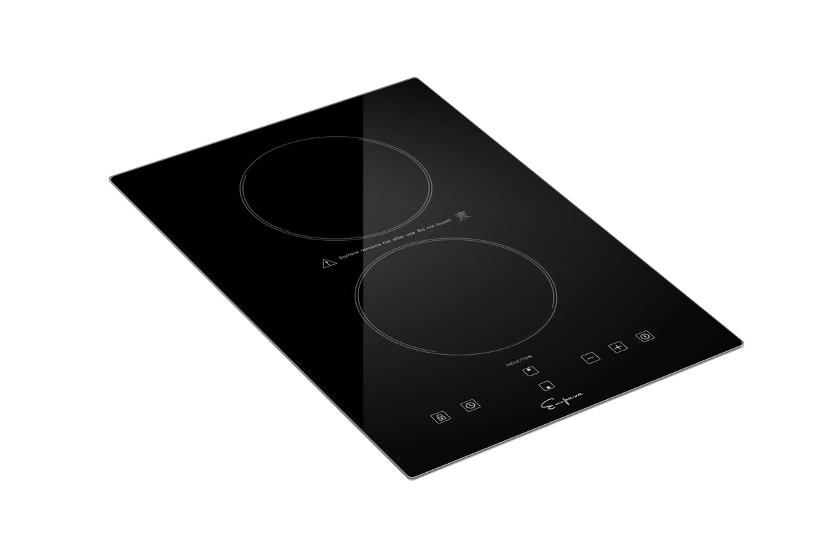 2 Burners Induction Cooktop Black Vitro Ceramic Glass P2967