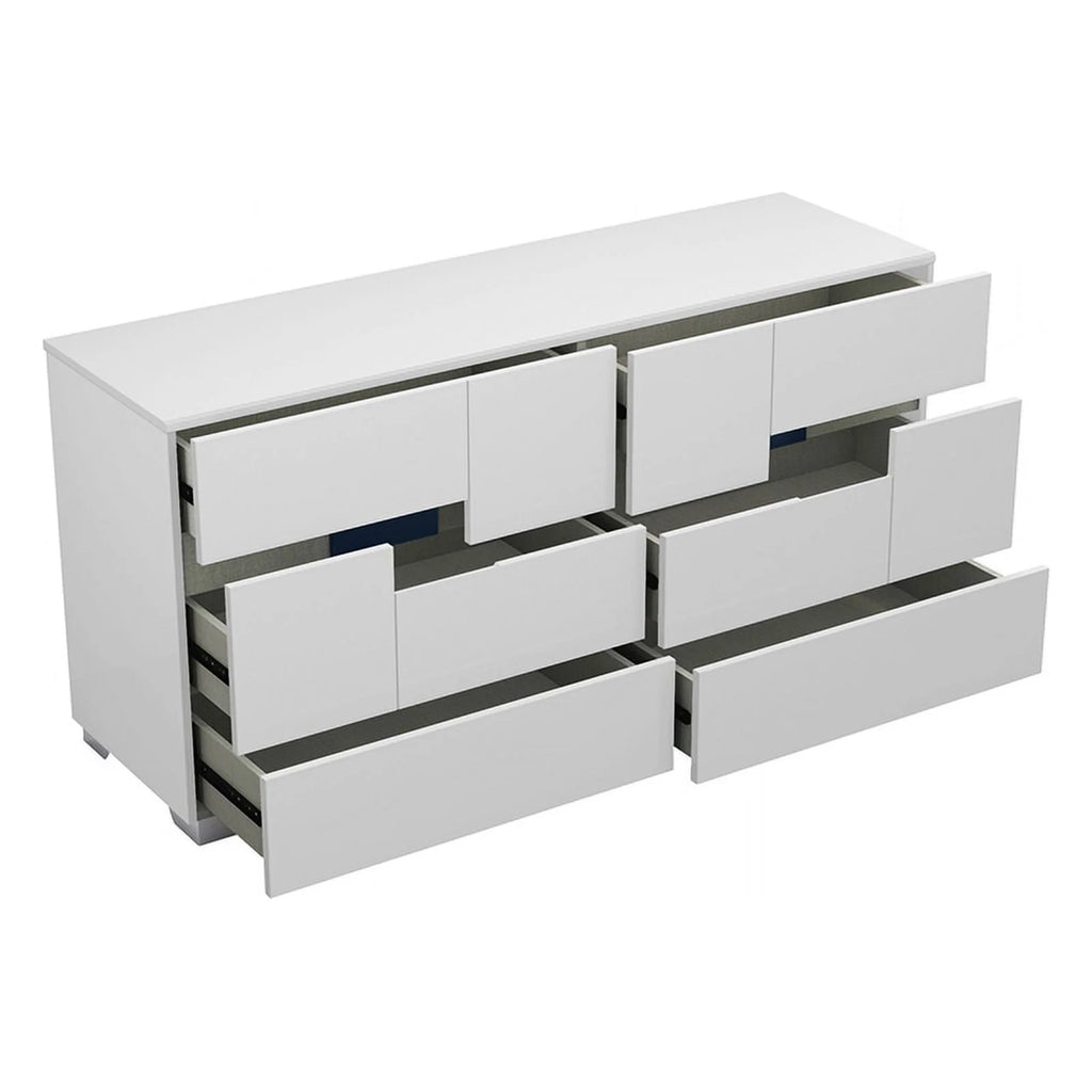4-Piece White Wood Queen Bedroom Set Z737