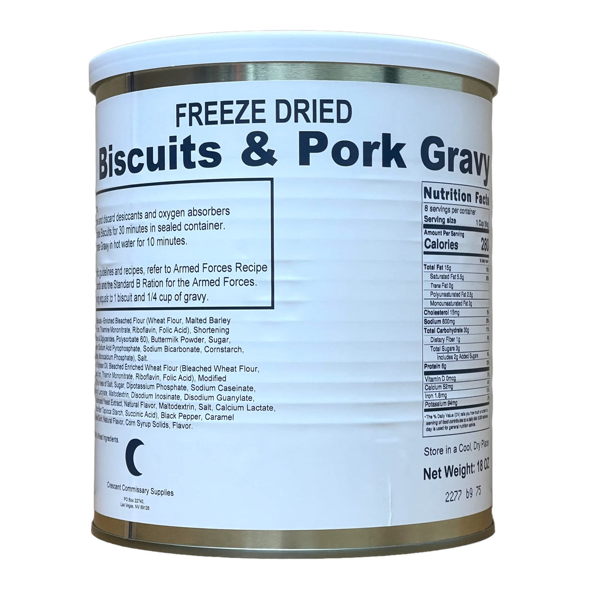 Freeze Dried Food Storage Kit, 6 Cans S217