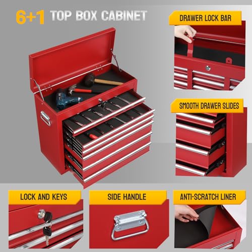 Red & Black 5-Drawer Rolling Tool Chest X584688