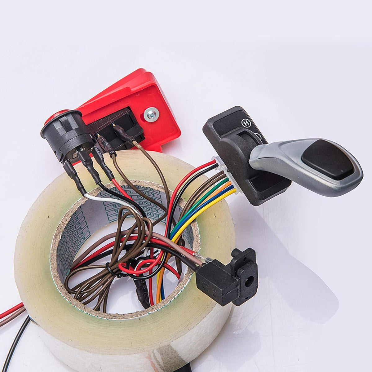 12 Volt Children Electric Car Wires and Switch Kit with 2.4G Bluetooth Remote Control and Receiver A9354