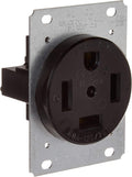 60 Amp 125/250 Volt Flush Mounting Receptacle Black Pack of 2 K258277