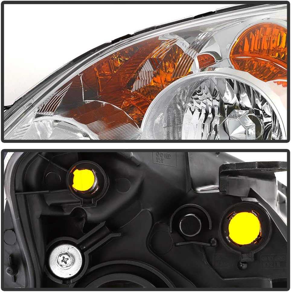Chrome Housing Headlights Headlamps Assembly D5694