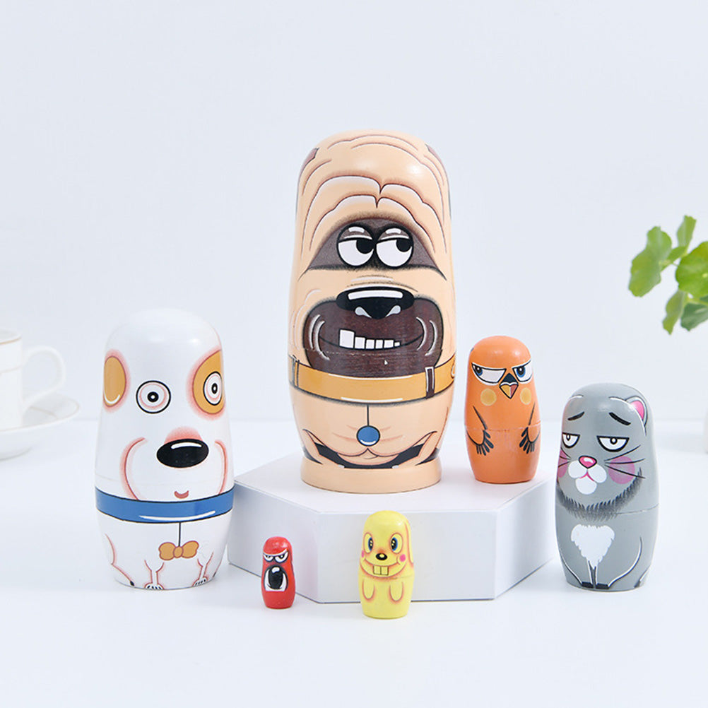 Cartoon Pet Dog Matryoshka Doll Toy Nesting Doll Toy A667