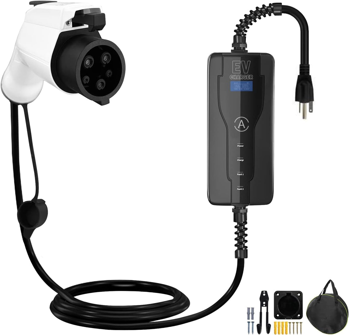 Portable EV Charger with NEMA 5-15 Plug, 25FT Cable Y741