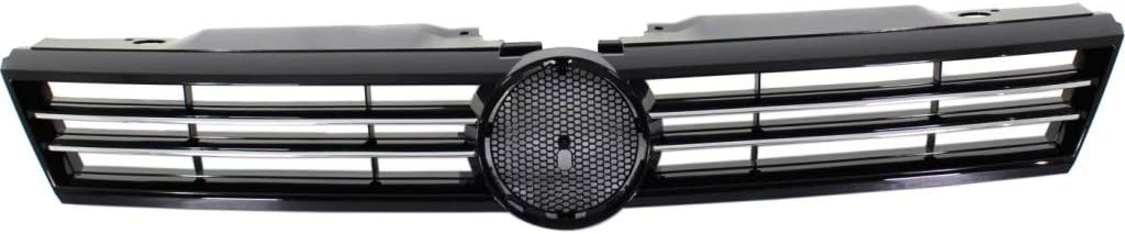 Chrome Shell Grille Assembly with Painted Black Insert Q399