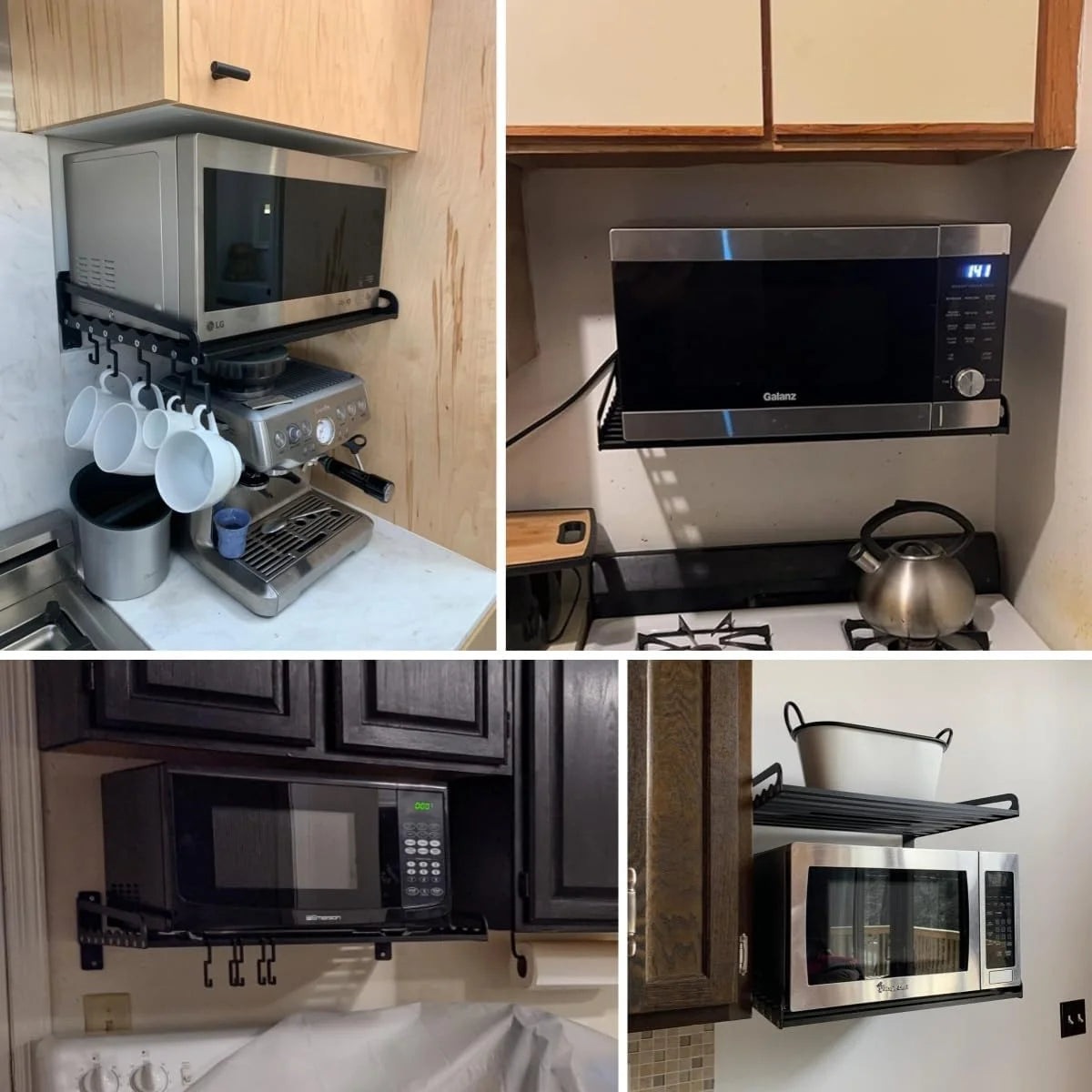 Black Wall Shelf for Kitchen Organizer Z364680