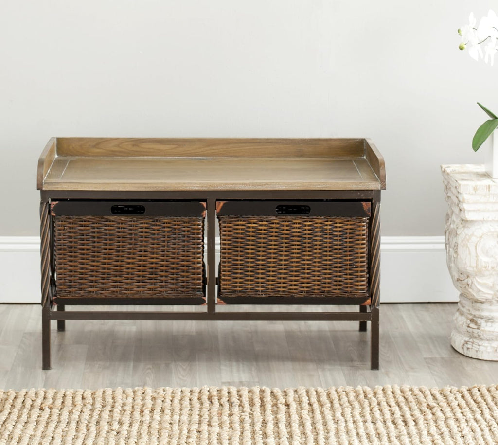 Antique Pewter French Grey Storage Bench F215787