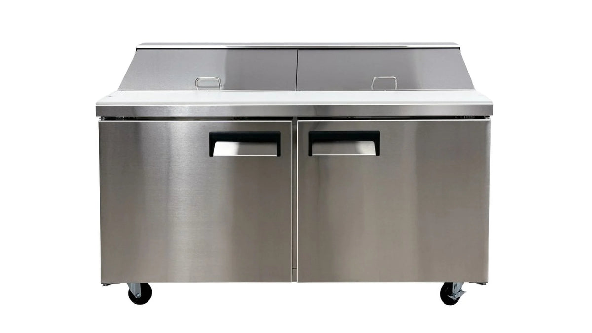 60 in. Commercial Two Door Sandwich Prep Table Refrigerator, 15 Cu. ft. L26576
