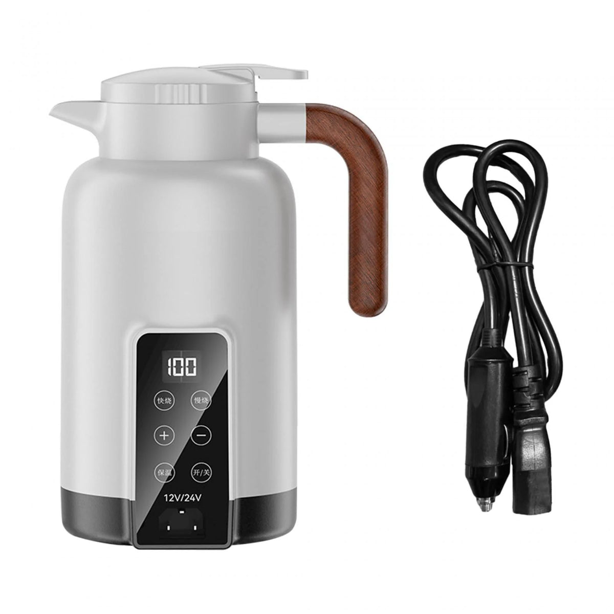 White 1.3L Car Heating Kettle A3506
