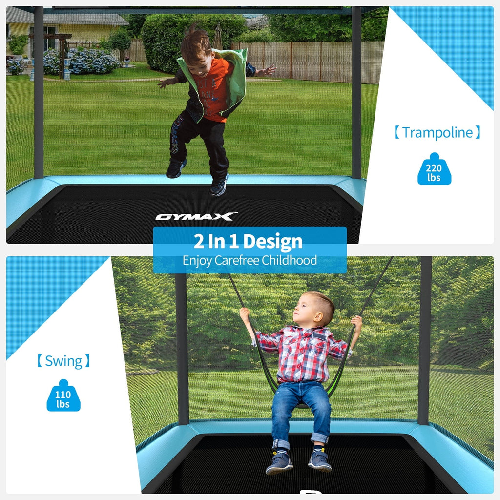 6FT Kids Recreational Trampoline with Swing I28727