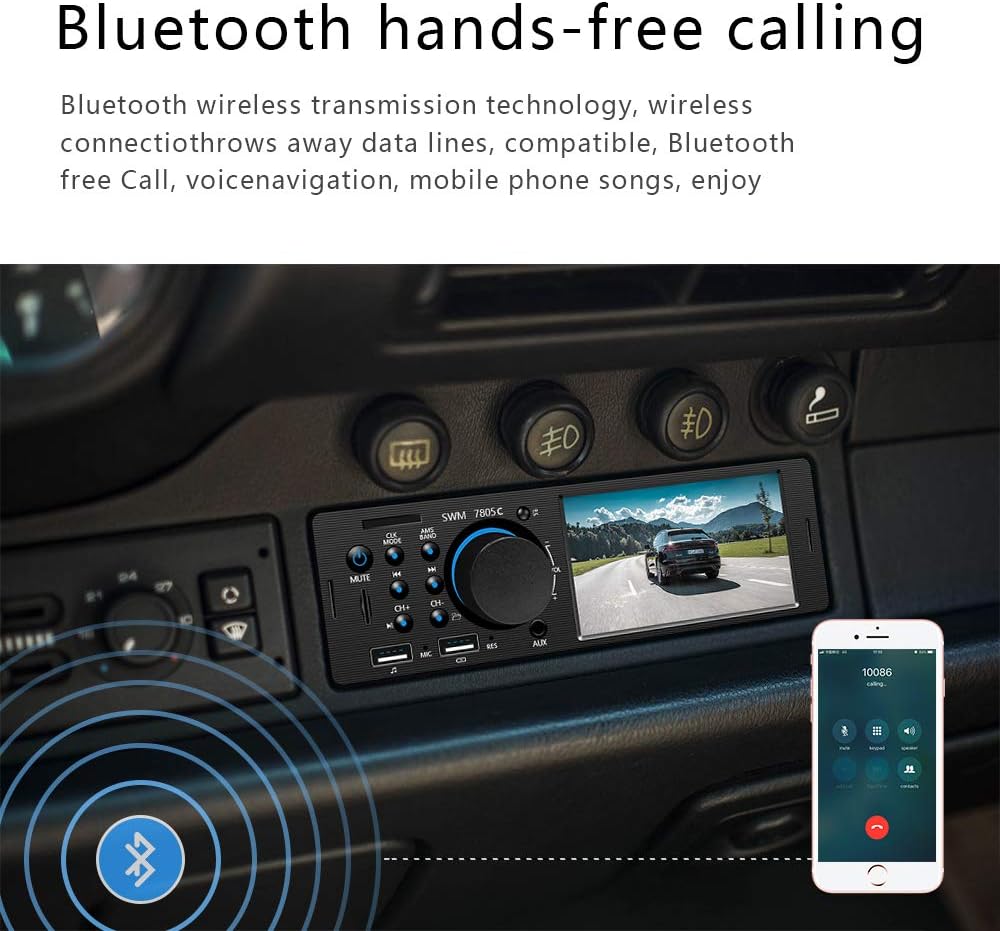 1 Din Car Radio 4.1 Inch Touch Screen Bluetooth Dual USB AUX SD M359
