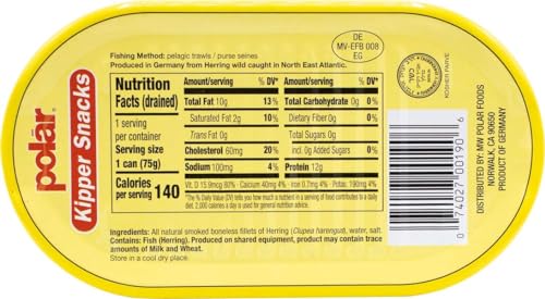 Kipper Snacks, 3.53 Ounce (Pack of 12), Canned Fish J4149