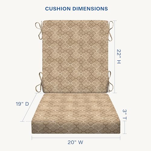 Outdoor Dining Chair Cushion 20 x 41 Navy W396313