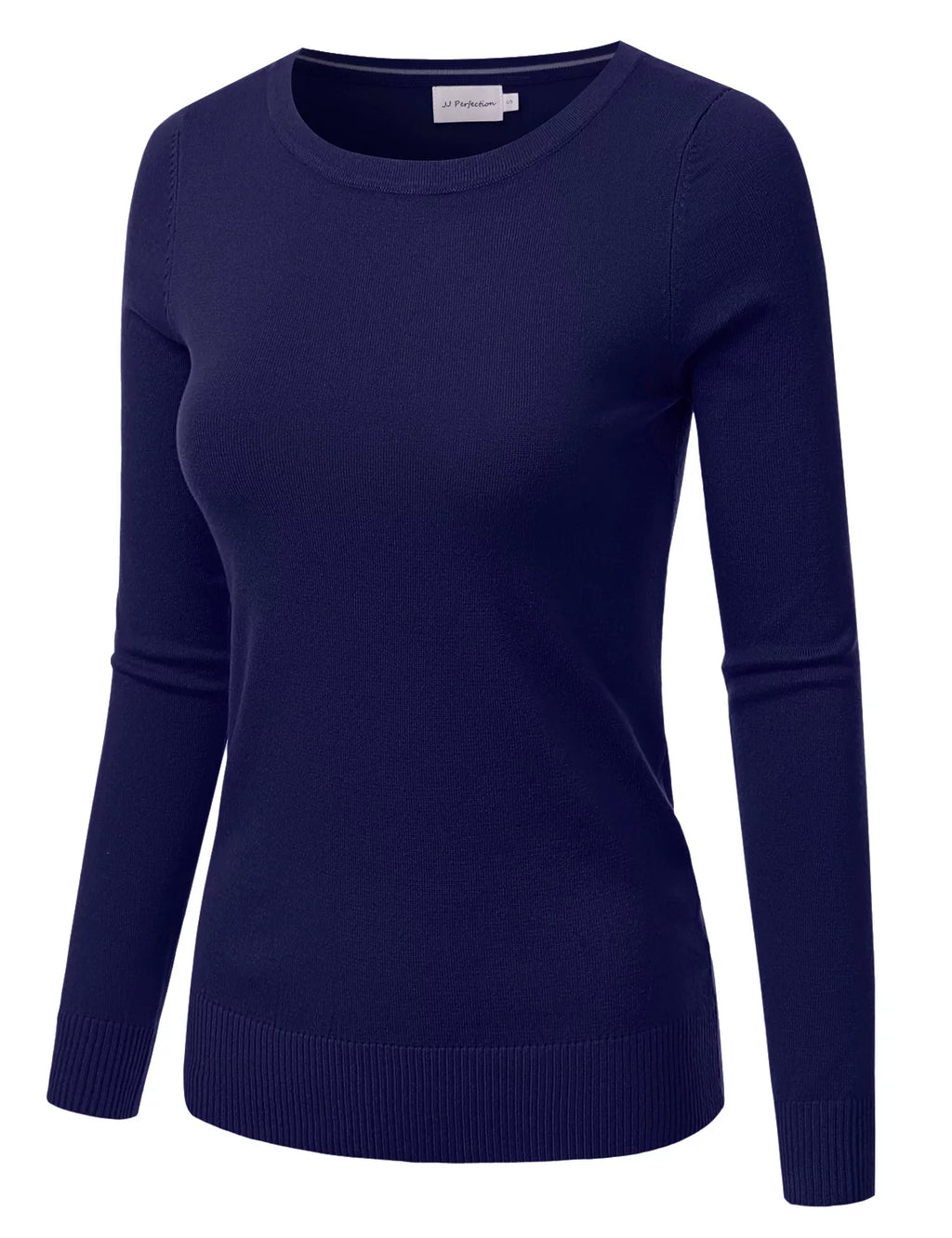 Long Sleeve Crew Neck Pullover Sweater J874