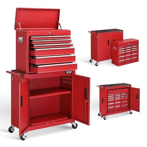 Red & Black 5-Drawer Rolling Tool Chest X584688