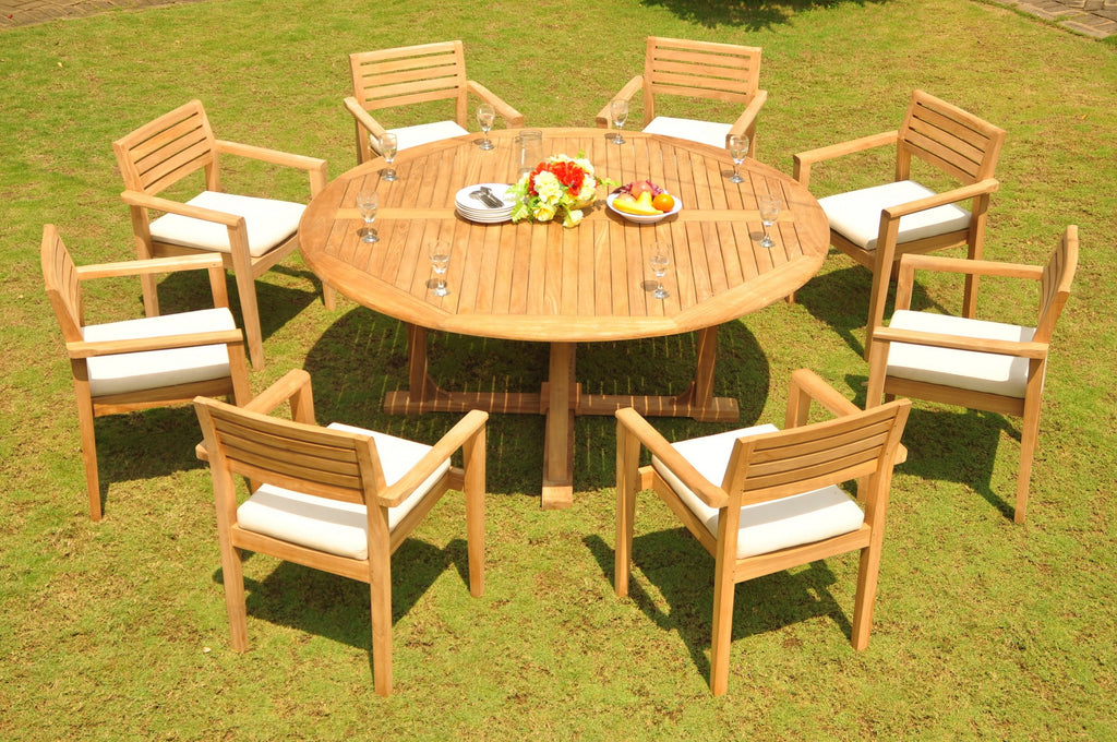 8 Seater 9 Pc Teak Dining Set N744