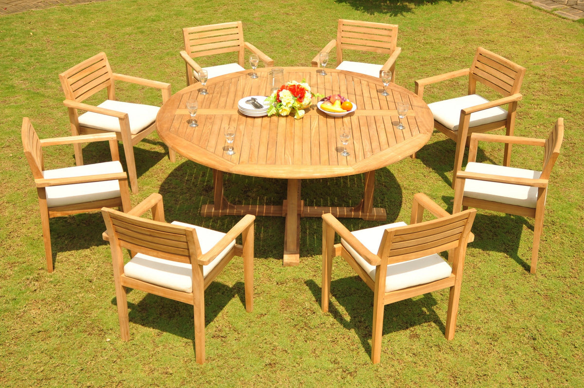 8 Seater 9 Pc Teak Dining Set N744