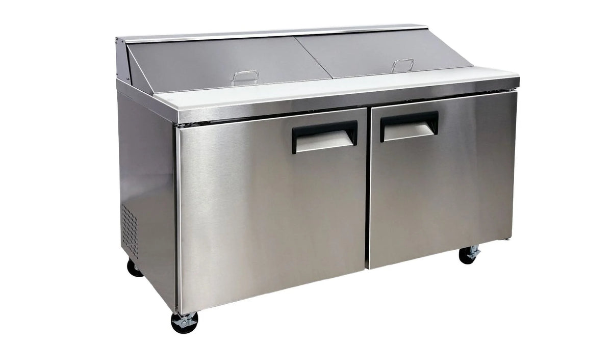60 in. Commercial Two Door Sandwich Prep Table Refrigerator, 15 Cu. ft. L26576
