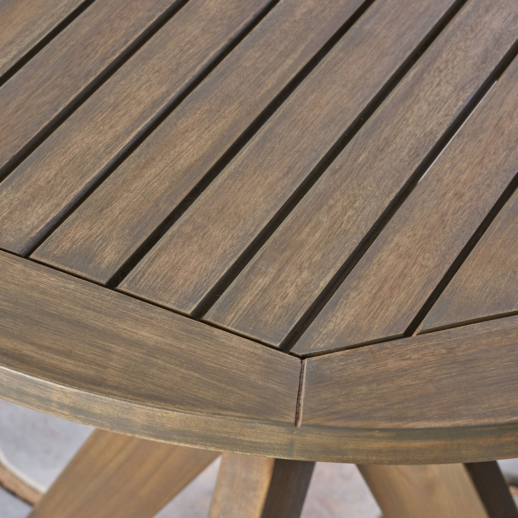3 Piece Acacia Wood and Wicker Bistro Set M2179