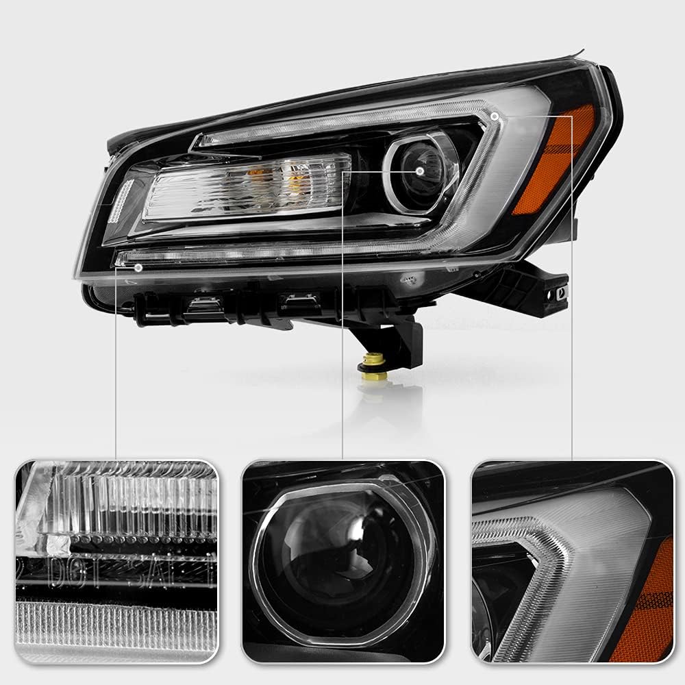 Black Halogen Headlight Lamp Left Driver Side E950827