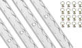 Heavy Duty Aluminum 4ft L-Track (4 Pcs) with Stainless Steel Ring (16 Pcs) Tie Down System K14559