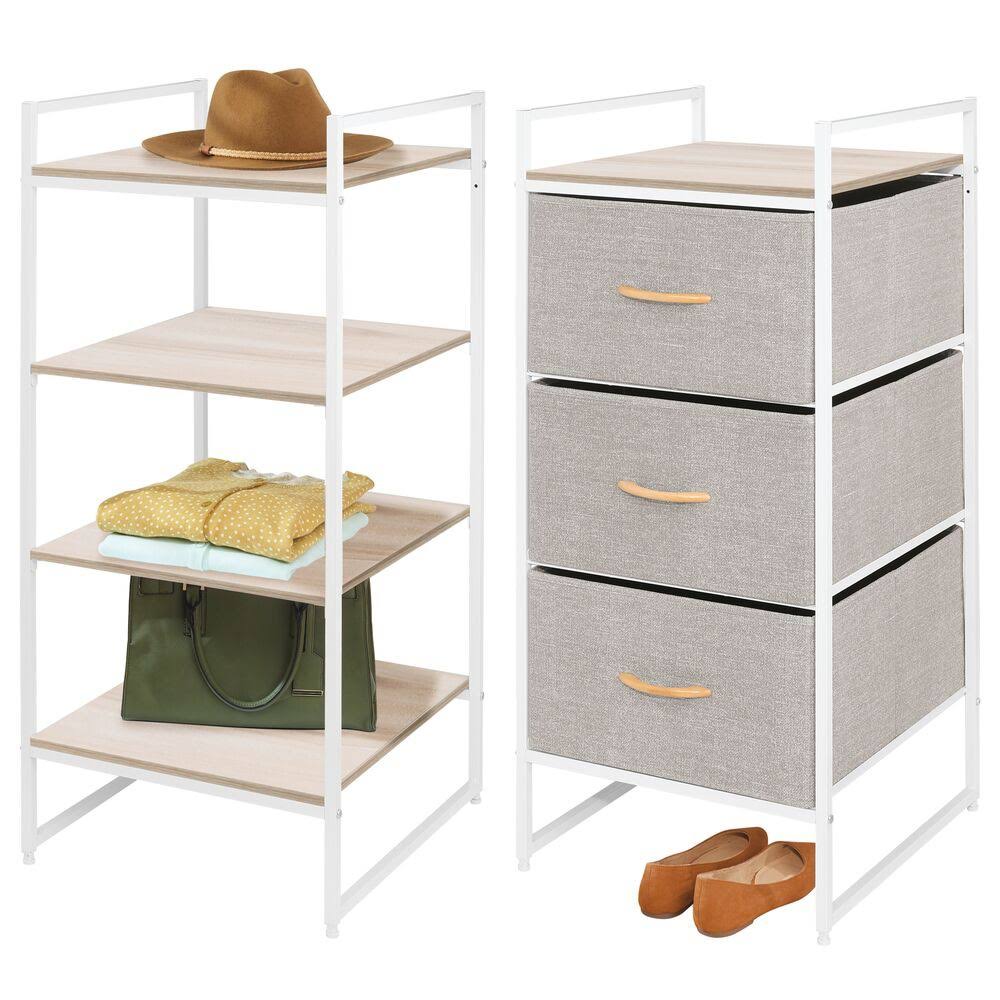 Natural Tall Vertical Fabric Dresser, 3-Drawer I912