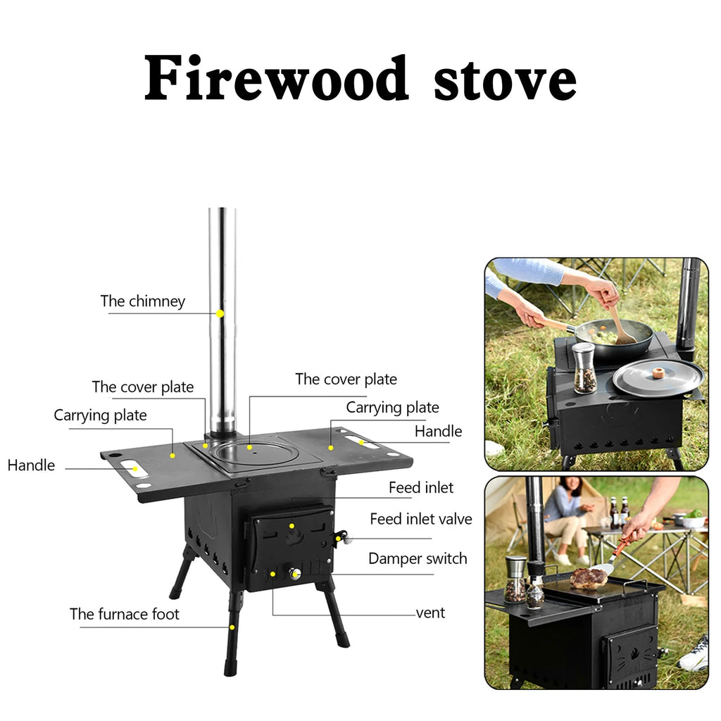 Portable Camping Wood Burning Stove A176582