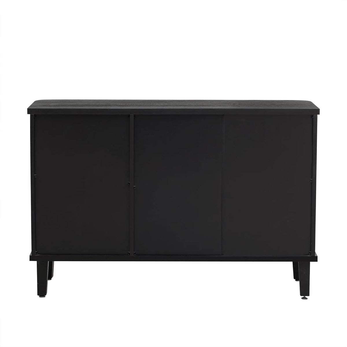 Black Storage Cabinet with 3 Doors and Adjustable Shelf I7149
