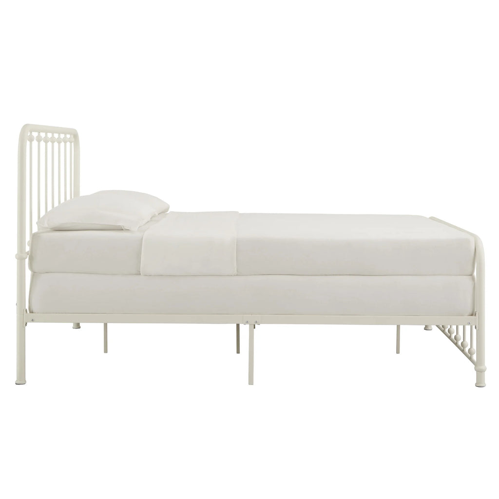 White Metal Platform Full Bed N3190