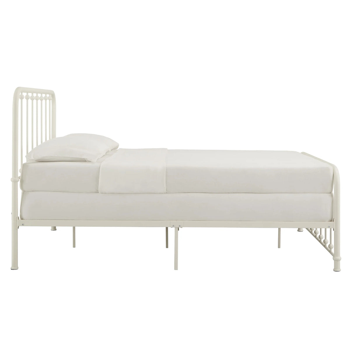 White Metal Platform Full Bed N3190