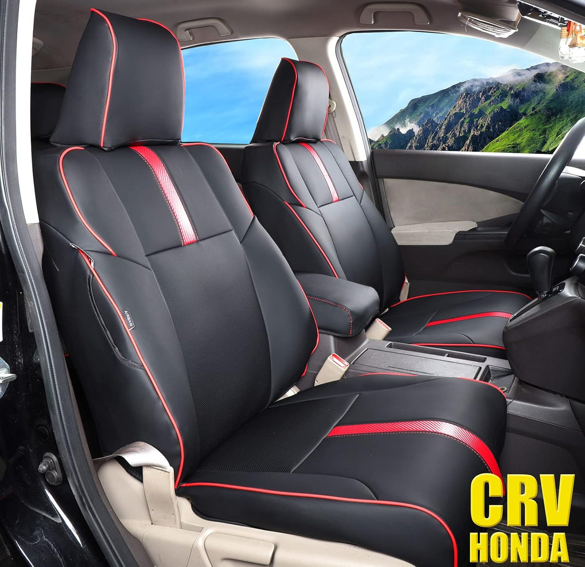 Custom Fit Waterproof Faux Leather Car Seat Covers Full Set W16837