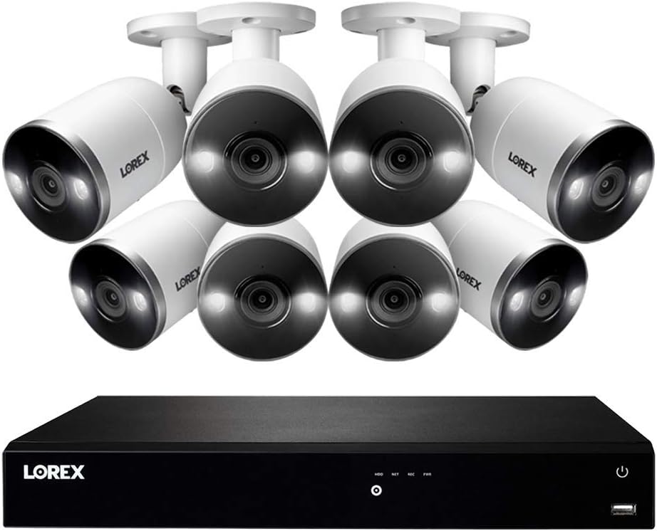 4K Security Camera System, 16-Channel 3TB NVR with 8 Indoor/Outdoor Wired IP POE Metal Cameras Y381