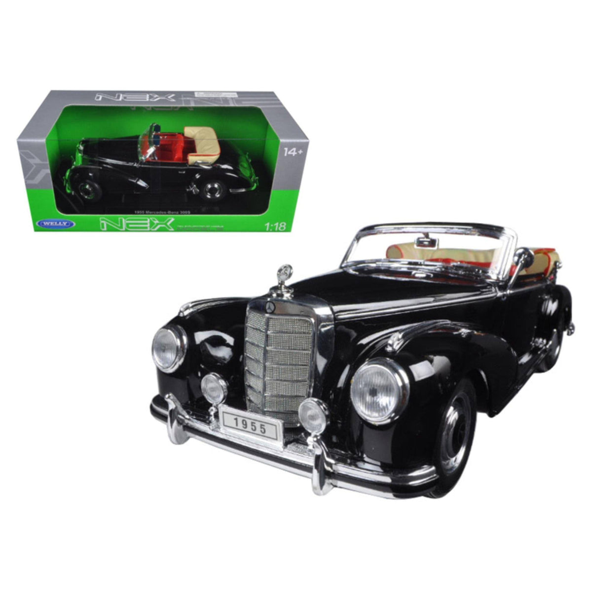 Black 1/18 Diecast Model Car C748828