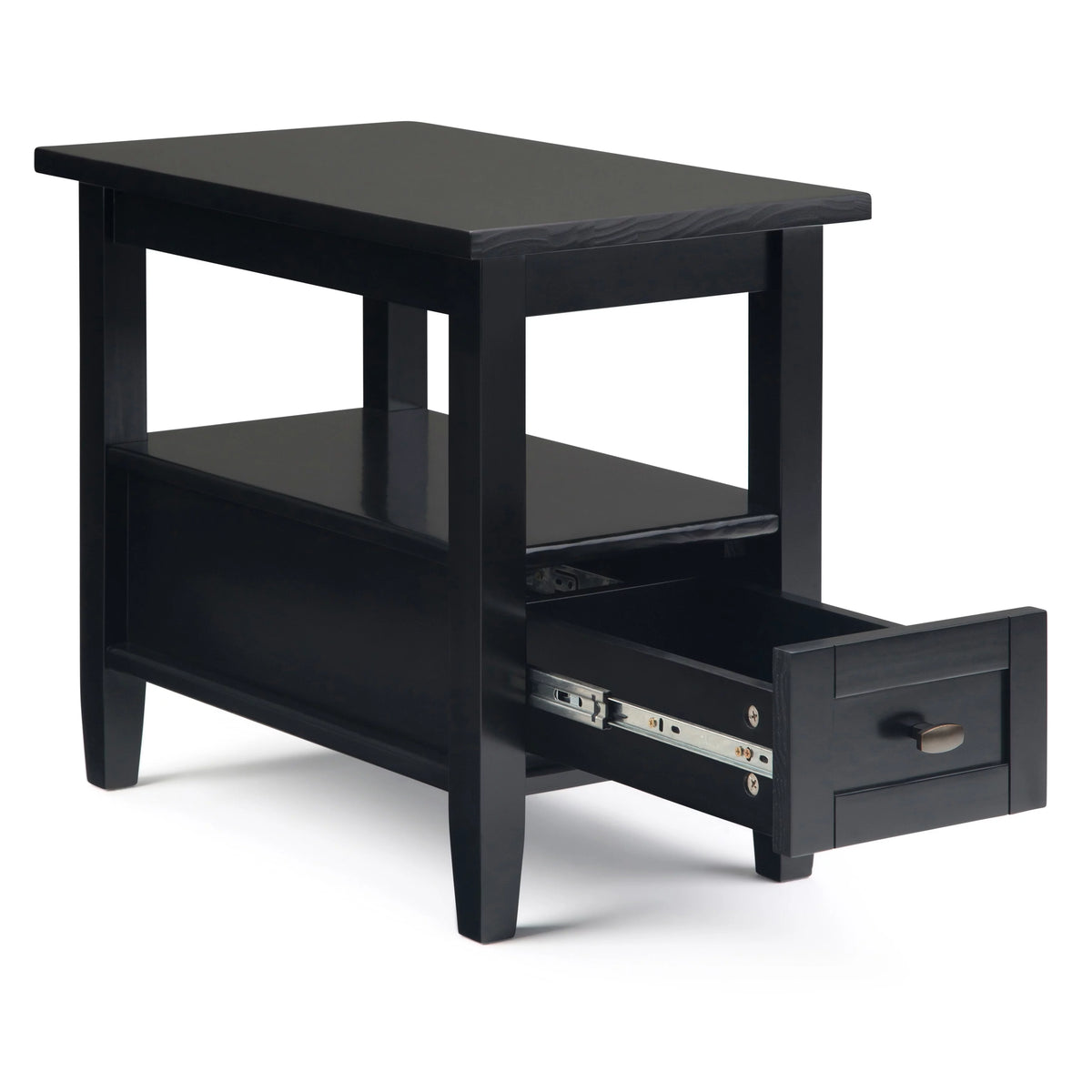 Solid Wood 14 Inch Wide Tobacco Brown Side Table T7359