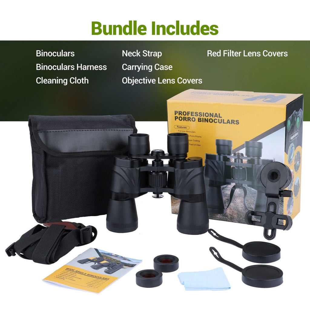 20x50 HD Binoculars with FMC BAK4 Prism Lens U2305