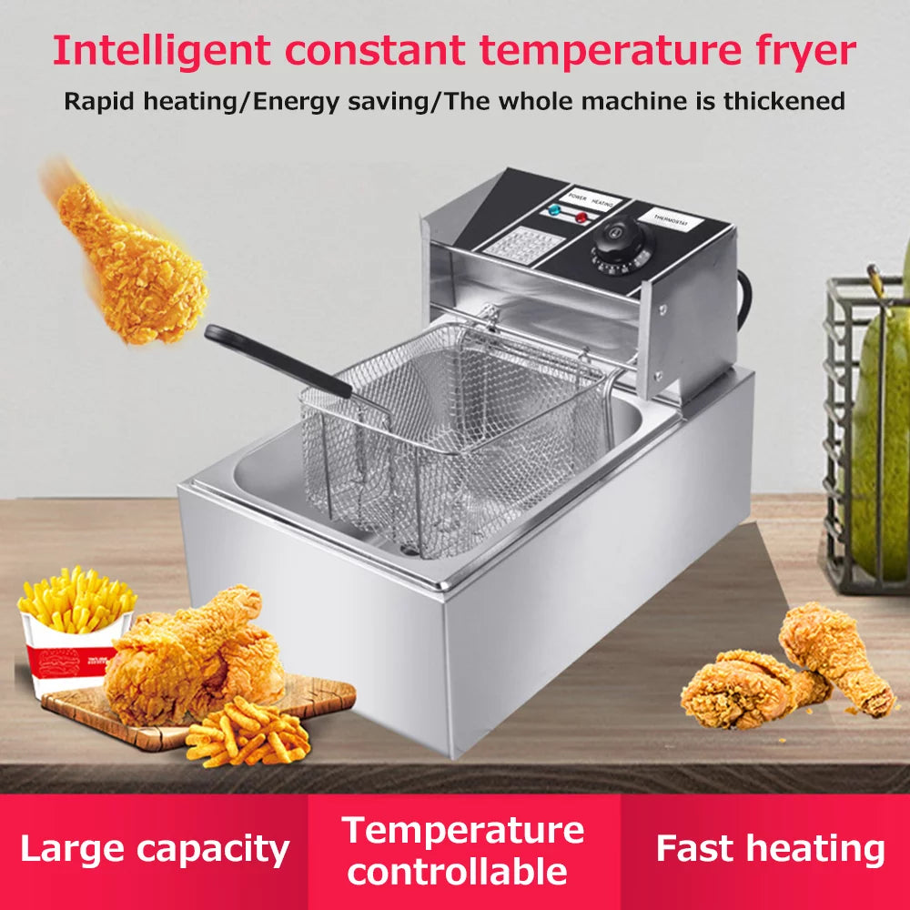 6L 2500W Stainless Steel Electric Fryer S799308