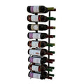 Satin Black 18 Bottle Wall Mounted Wine Rack J295