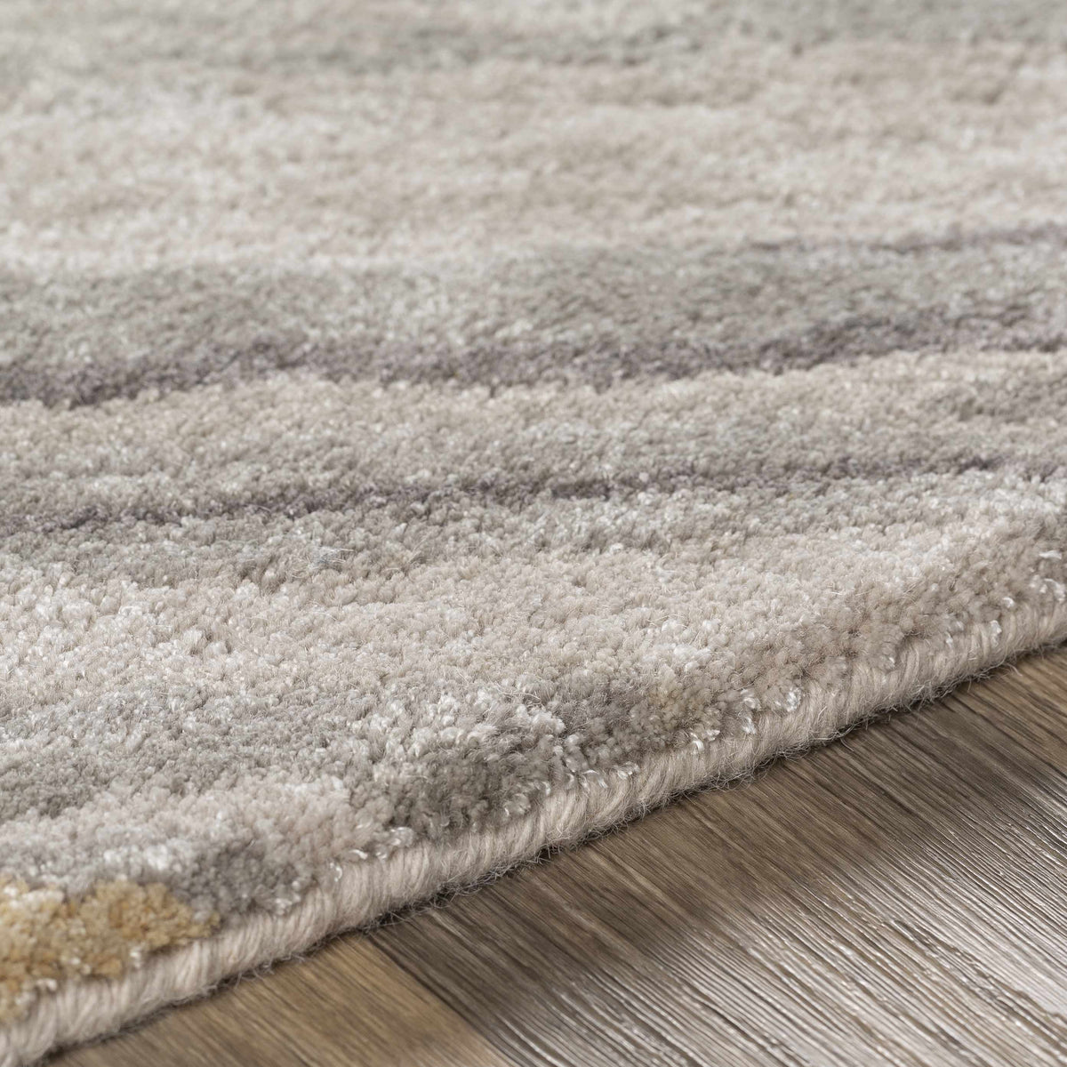 Gray Brown Round Area Rug U2155