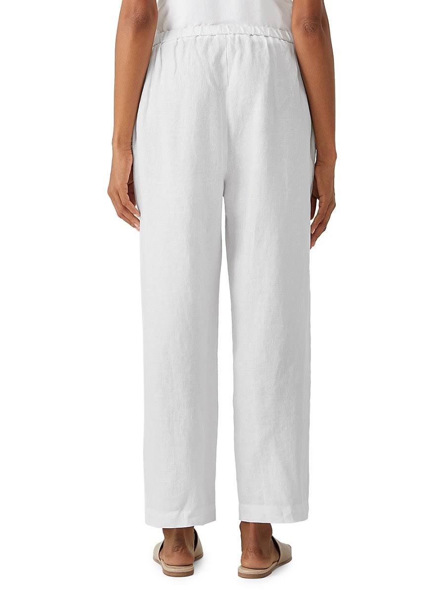 Organic Linen Ankle Straight Leg Pant H386