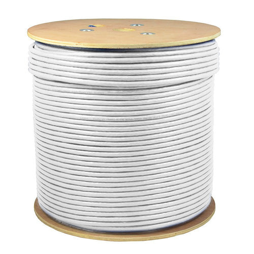 1000ft CAT6A S/FTP in-Wall CMR Rated Bare Copper Solid 23AWG Conductor 550Mhz Ethernet Wire F506