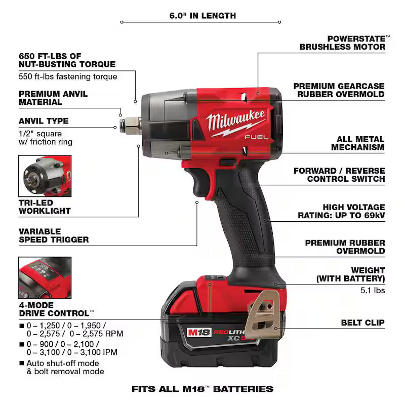 18V Lithium-Ion Brushless Cordless Combo Kit with 5.0 Ah Batteries 7-Tool K176320