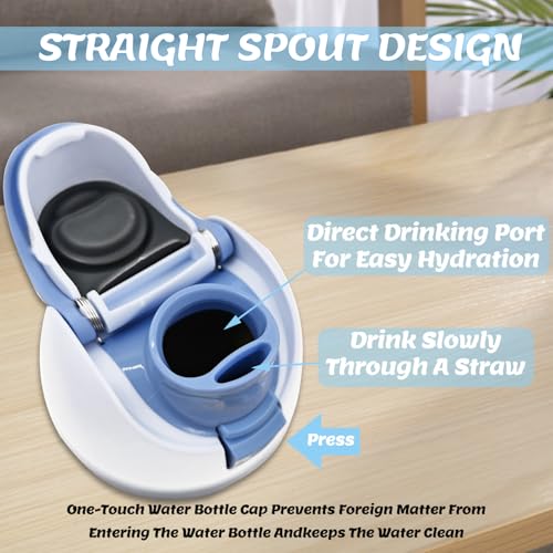 Replacement Cap for Water Bottle Top Lid, BPA-Free Replacement Lid (Blue) N862